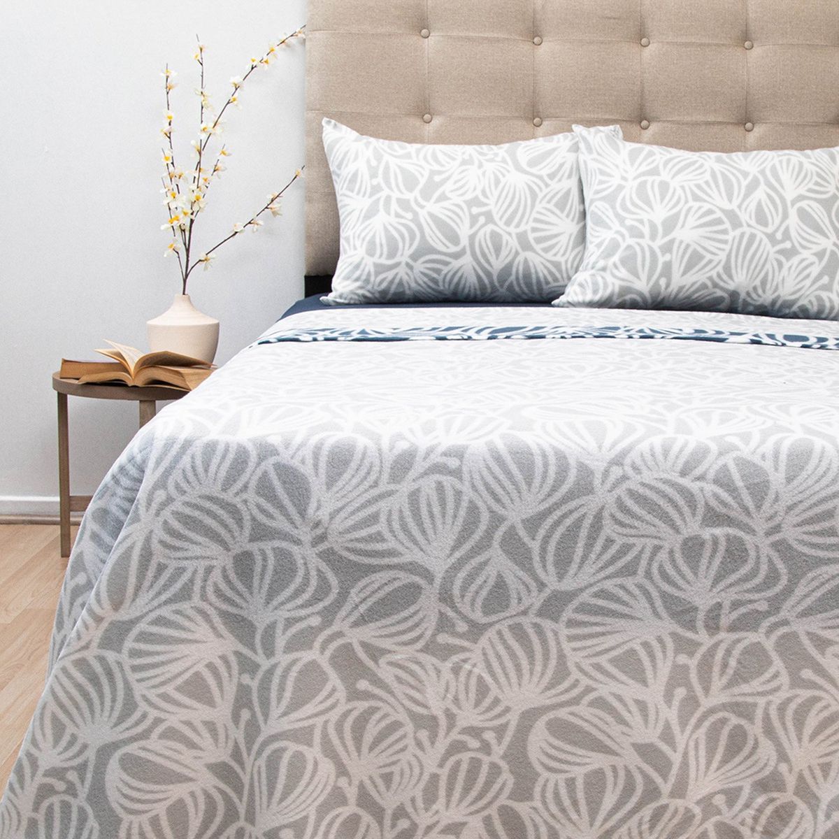 DORAL - Juego De Sábanas Polar Estampada Compose-Deluxe 2 Plazas D5 Doral