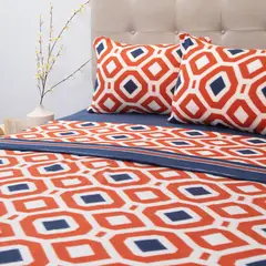 DORAL - Juego De Sábanas Polar Estampada Compose-Deluxe 2 Plazas D8