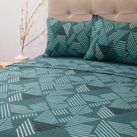 Juego De Sábanas Polar Estampada Compose-Deluxe 2 Plazas D10