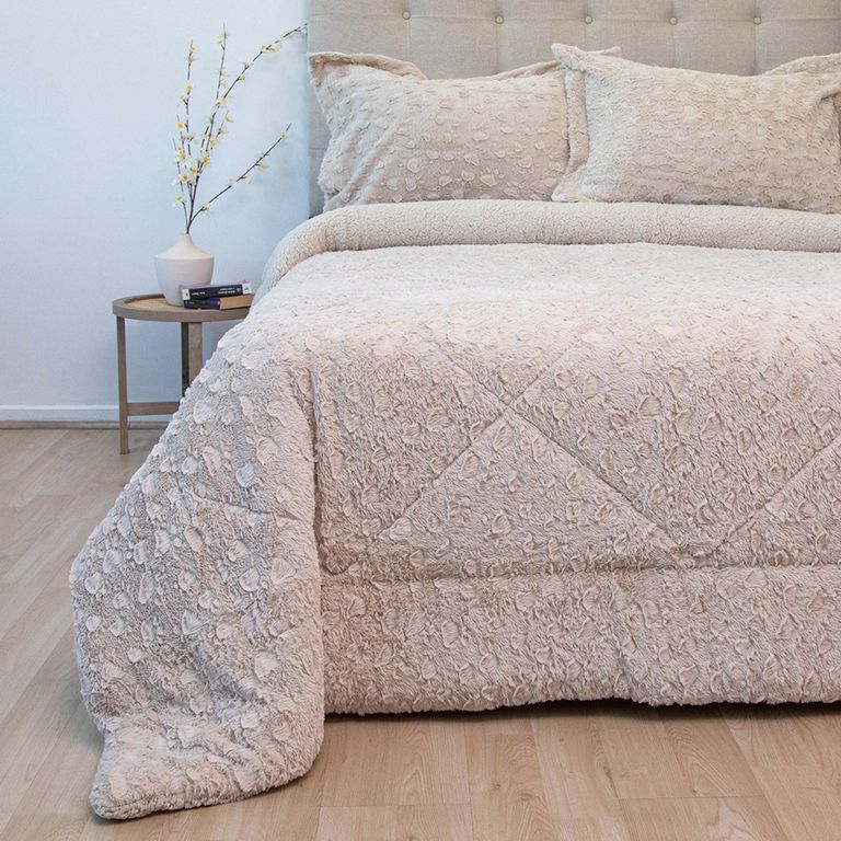 Cubrecama Sherpa Plush Deluxe