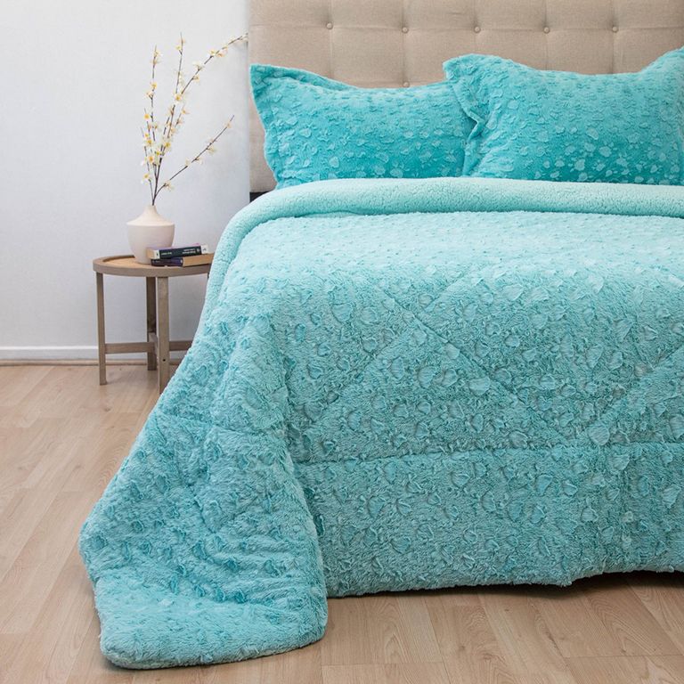 Cubrecama Sherpa Plush Deluxe