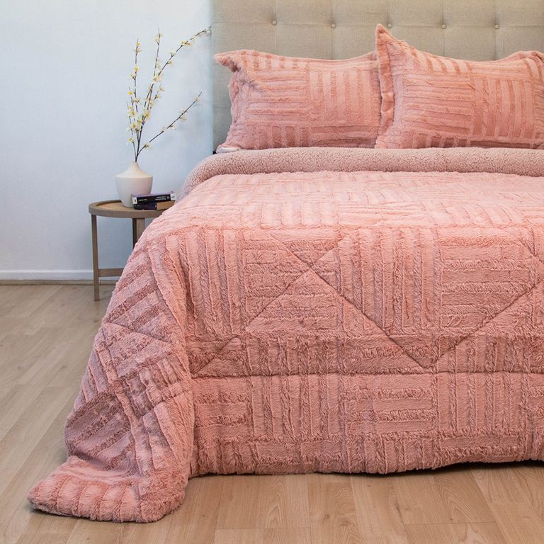 Cubrecama Sherpa Plush Deluxe