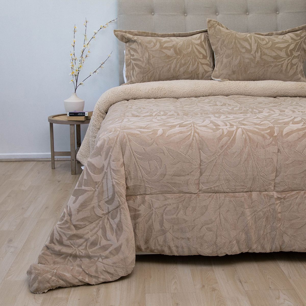 DORAL - Cubrecama Senses Sherpa 2 Plazas D1 Beige Doral