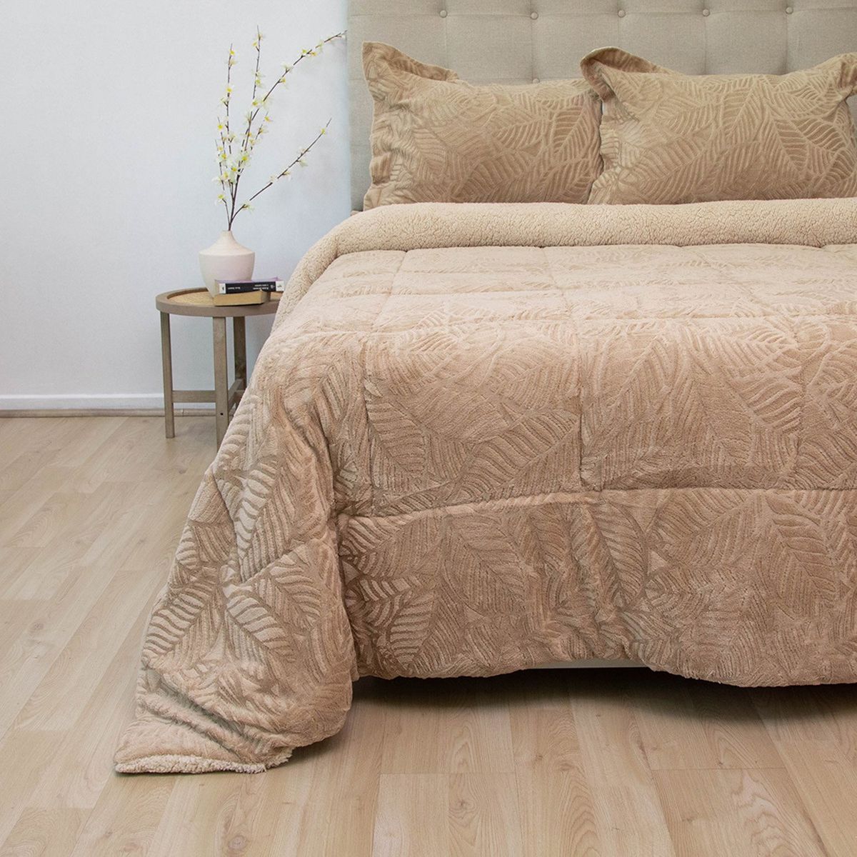 DORAL - Cubrecama Senses Sherpa 2 Plazas D2 Beige Doral