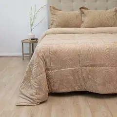 DORAL - Cubrecama Senses Sherpa King D2 Beige