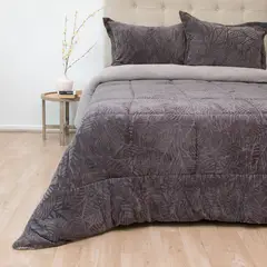 DORAL - Cubrecama Senses Sherpa Super King D2 Gris