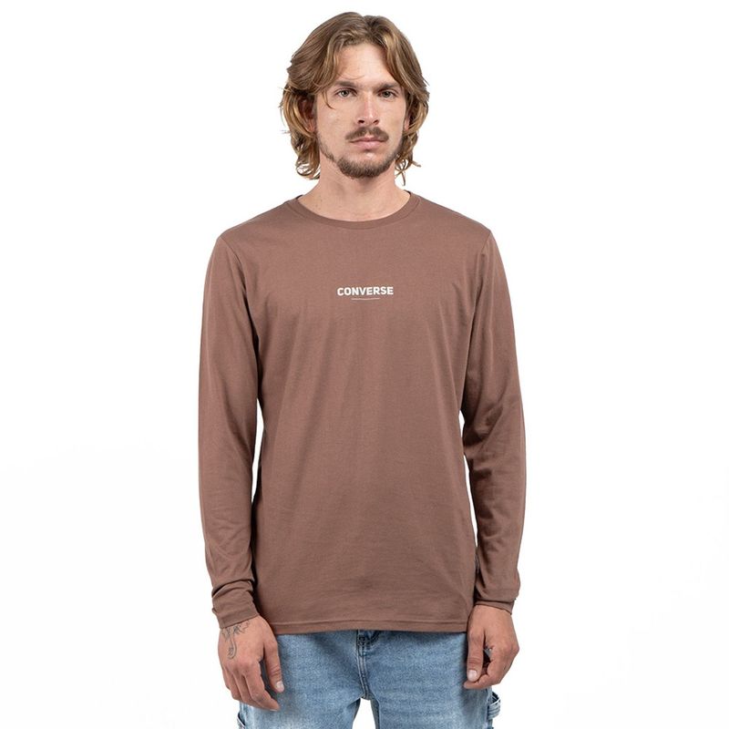 CONVERSE - Polera Manga Larga Regular Fit Hombre Converse