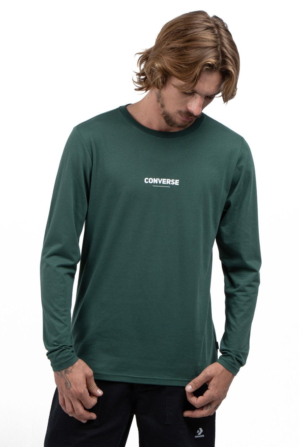 CONVERSE - Polera Manga Larga Regular Fit Hombre Converse