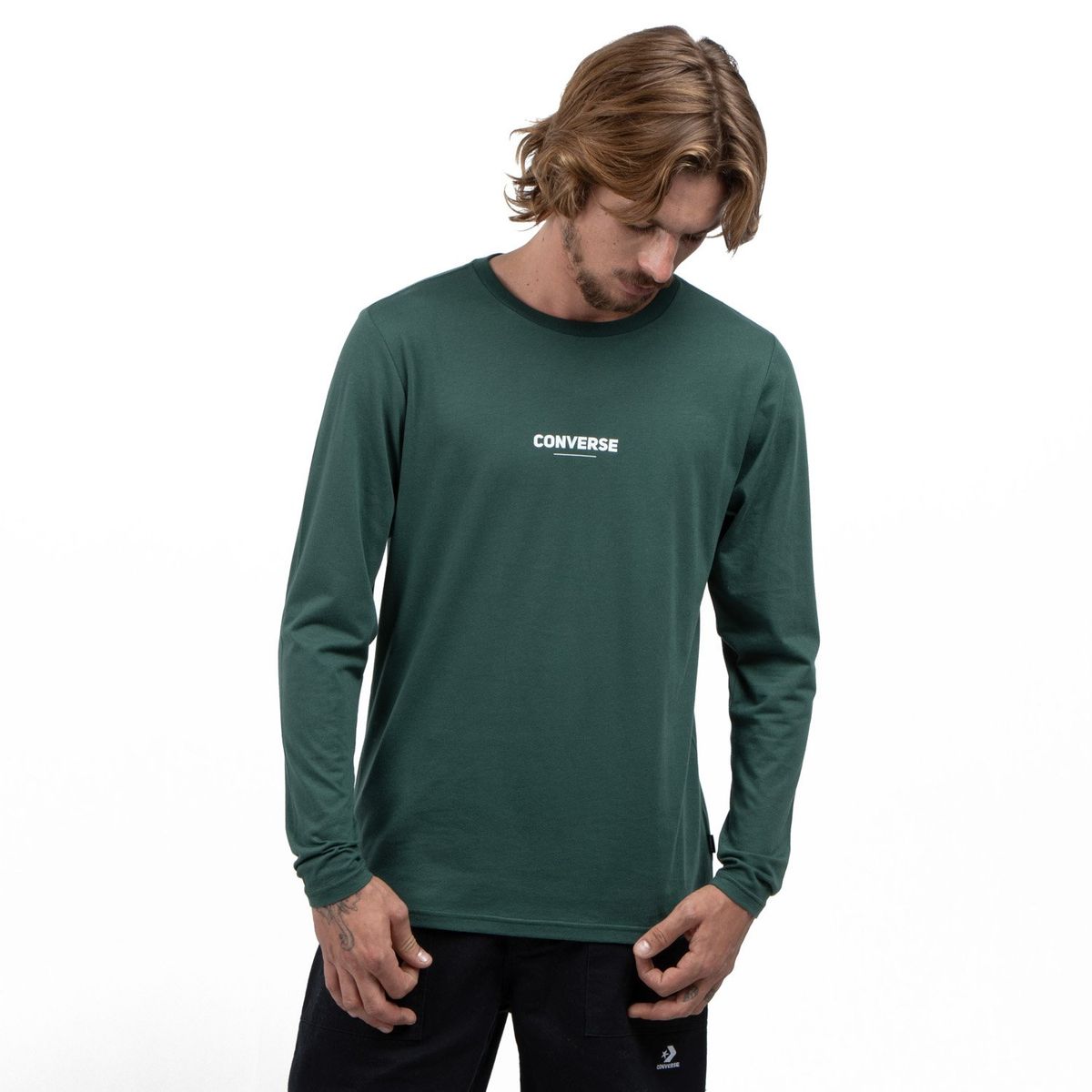 CONVERSE - Polera Manga Larga Regular Fit Hombre Converse