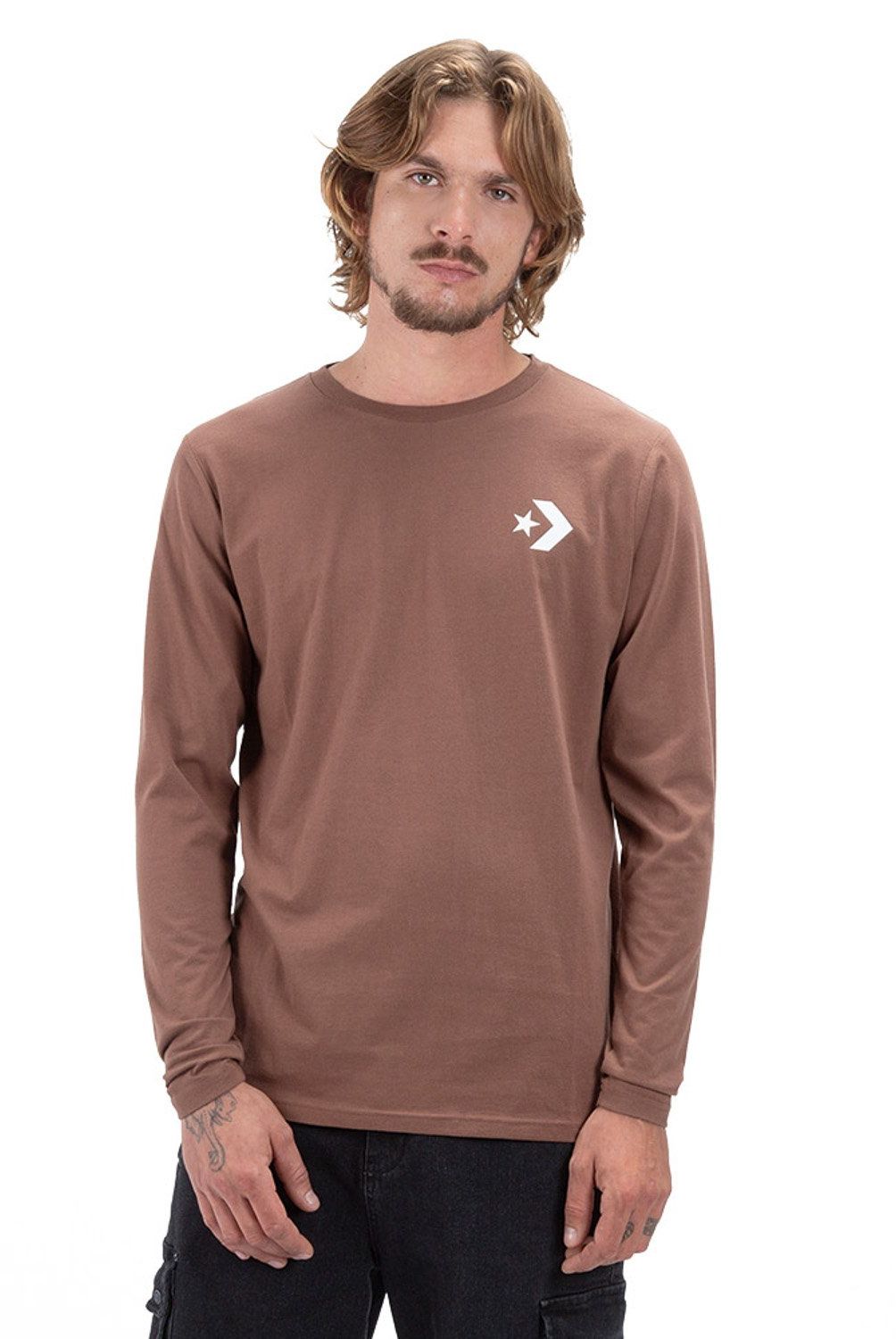 CONVERSE - Polera Manga Larga Regular Fit Hombre Converse