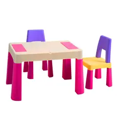KIDSCOOL - Mesa Didactica Pink 2 Sillas
