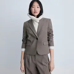 MANGO - Blazer Traje Crop Mujer
