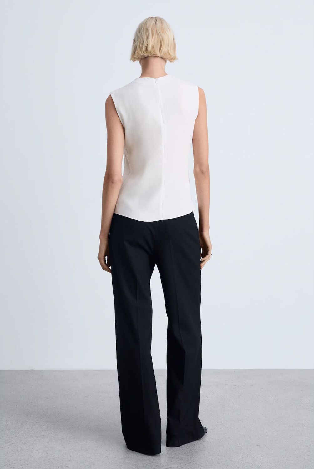 MANGO - Blusa Drapeada Sin Mangas Mujer Mango