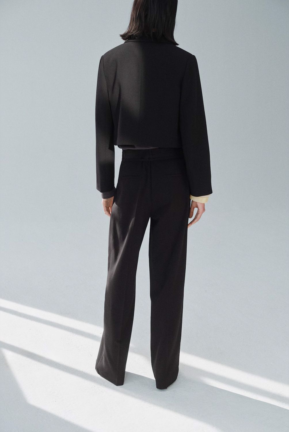 MANGO - Pantalón Traje Recto Lazo Mujer Mango