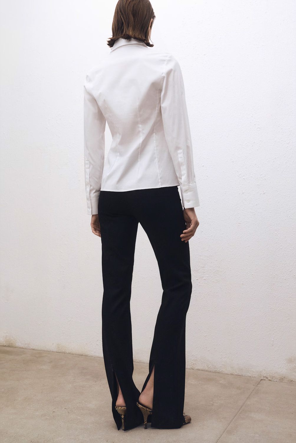 MANGO - Camisa Popelín Entallada Mujer Mango
