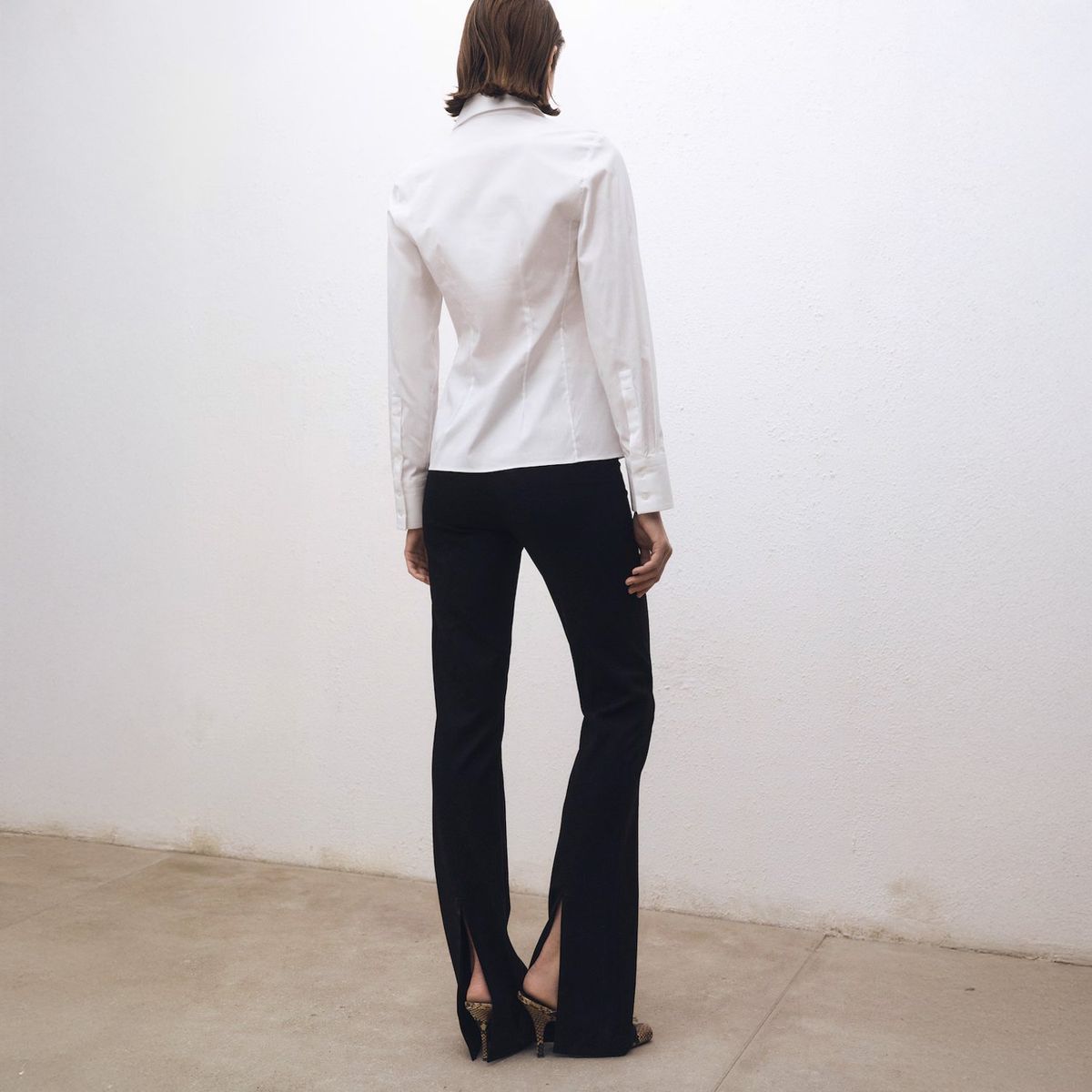 MANGO - Camisa Popelín Entallada Mujer Mango