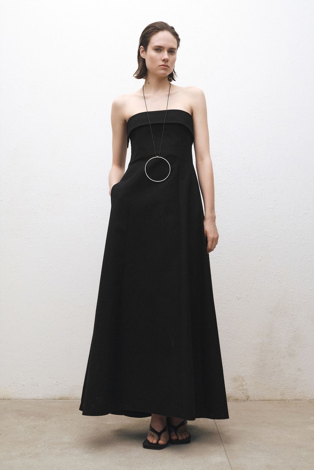 MANGO - Vestido Evasé Palabra De Honor Mujer Mango