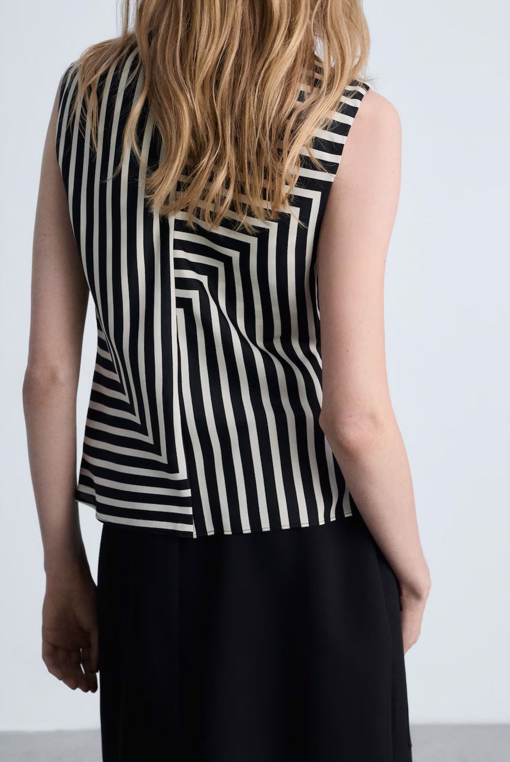 MANGO - Blusa Cuello Perkins Rayas Mujer Mango