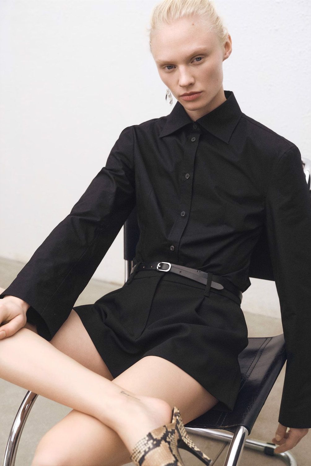 MANGO - Camisa Entallada Manga Sin Puños Mujer Mango