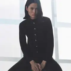 MANGO - Chaqueta Cuello Tira Botones Joya Mujer