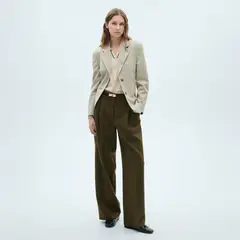 MANGO - Sweater Solapas Contraste Ribetes Mujer
