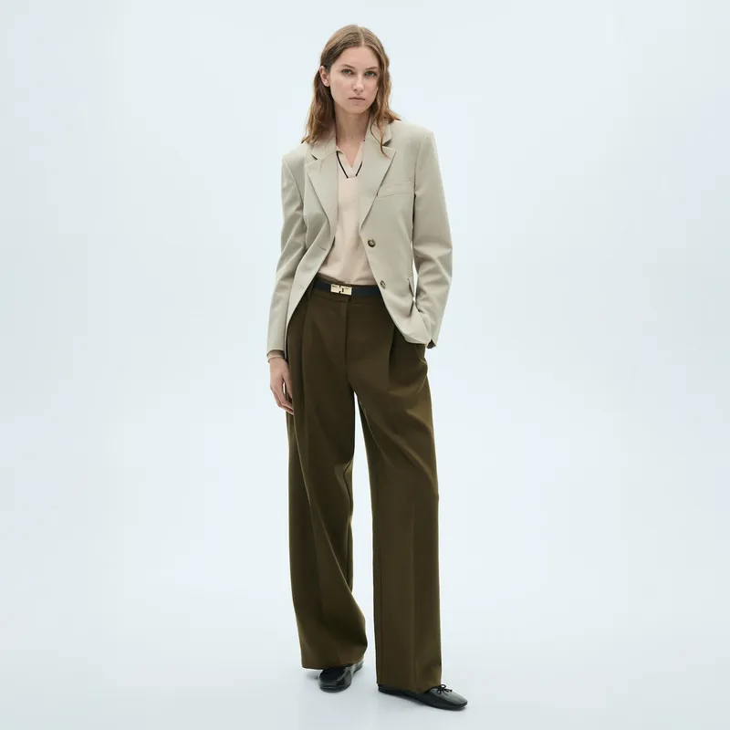 MANGO - Sweater Solapas Contraste Ribetes Mujer Mango