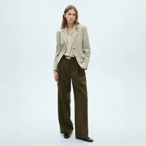 MANGO - Sweater Solapas Contraste Ribetes Mujer