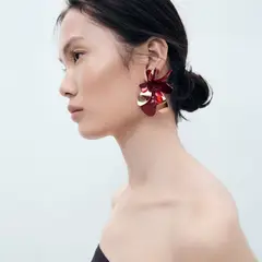 MANGO - Aros Flor Combinada Mujer