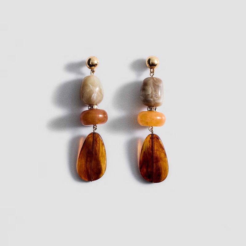 MANGO - Aros Abalorios Colgantes Mujer Mango