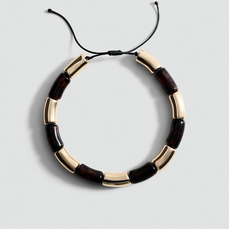 MANGO - Collar Combinado Rigido Mujer Mango