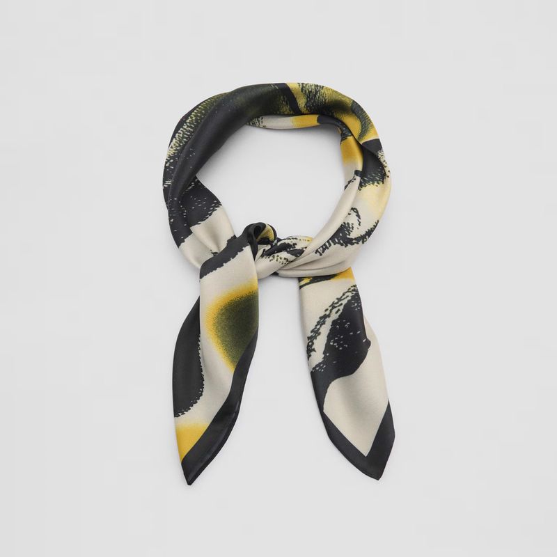 MANGO - Pañuelo Estampado Abstracto Mujer Mango