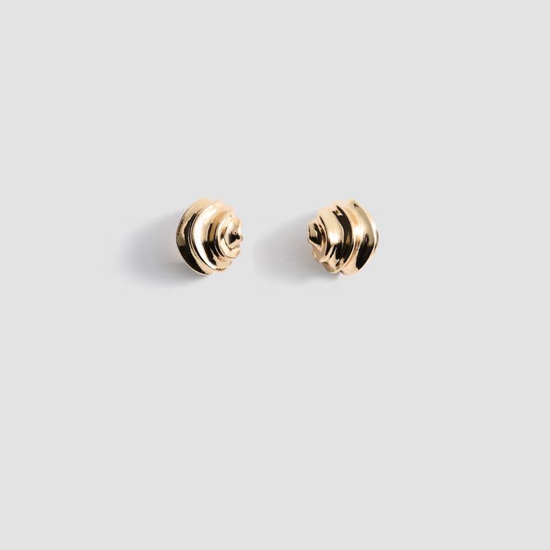 MANGO - Aros Espiral Relieve Mujer Mango