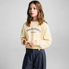 MANGO KIDS - Polerón Algodón Mensaje Algodón Niña
