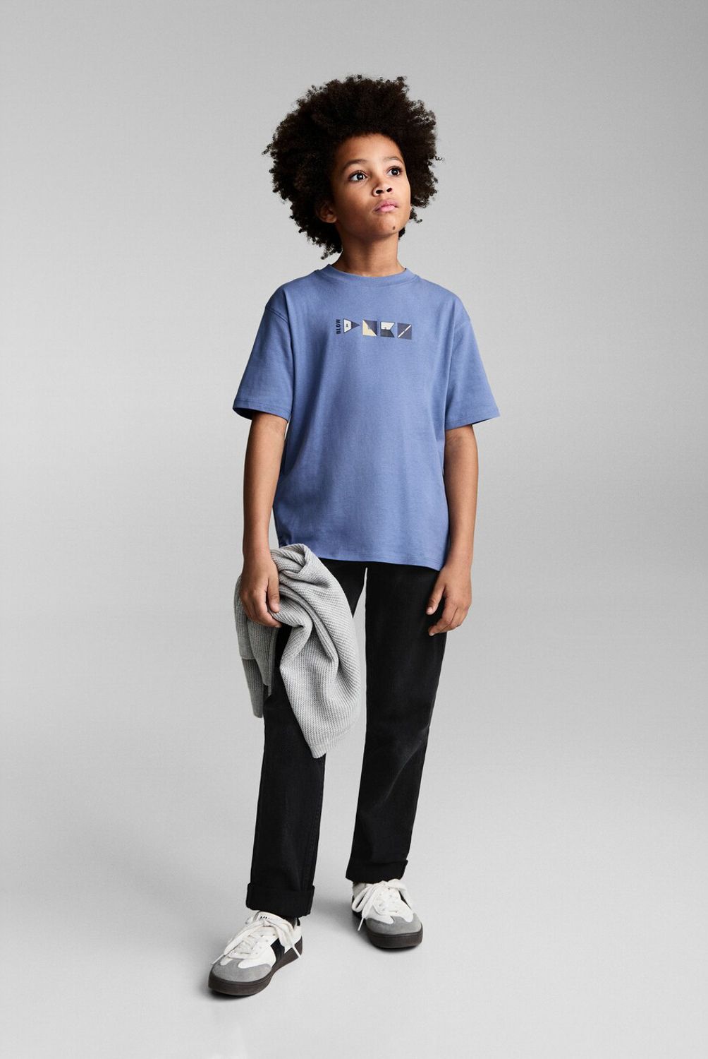 MANGO KIDS - Polera Algodón Estampado Dibujo Algodón Niño Mango Kids
