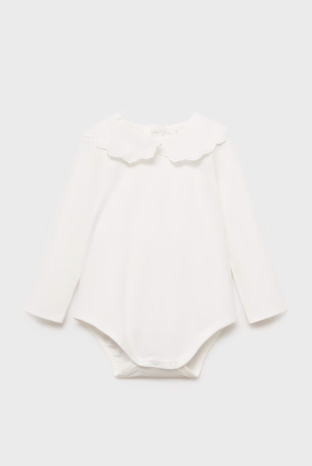 MANGO KIDS - Body Cuello Babydoll Bordado Bebé Niña Mango Kids