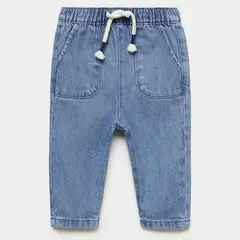 MANGO KIDS - Jeans Cintura Elástica Cordón Bebé Niño
