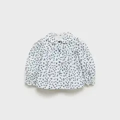 MANGO KIDS - Blusa Algodón Estampado Flores Algodón Bebé Unisex