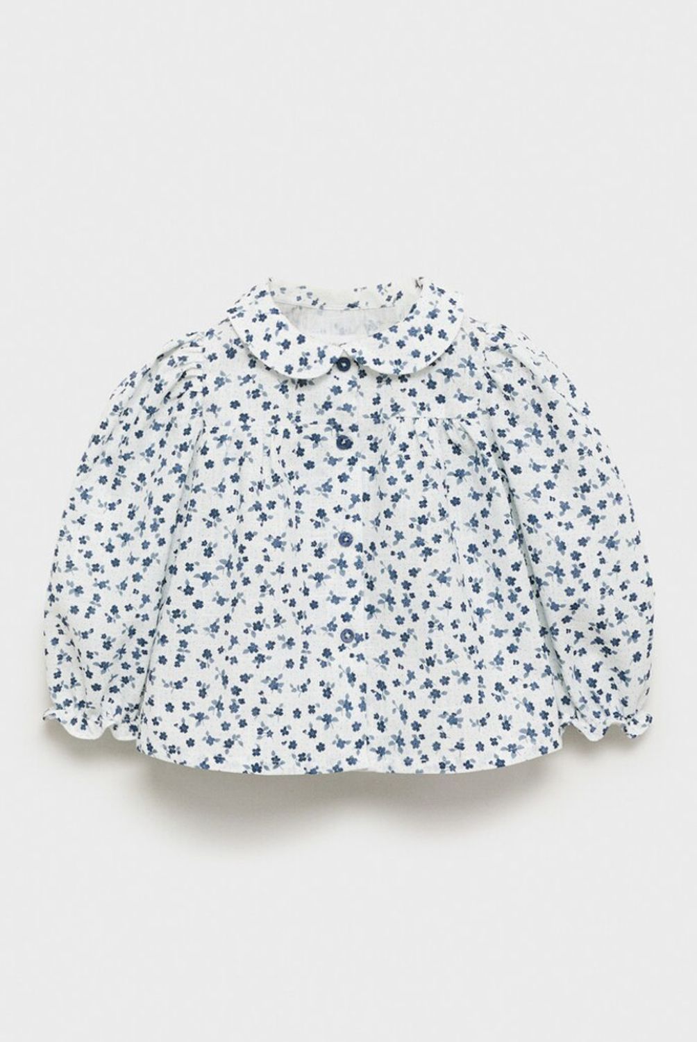 MANGO KIDS - Blusa Algodón Estampado Flores Algodón Bebé Unisex Mango Kids