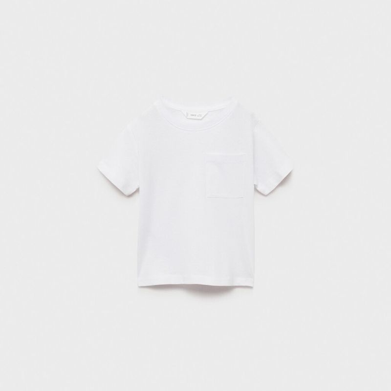 MANGO KIDS - Polera Algodón Bolsillo Algodón Bebé Niño Mango Kids