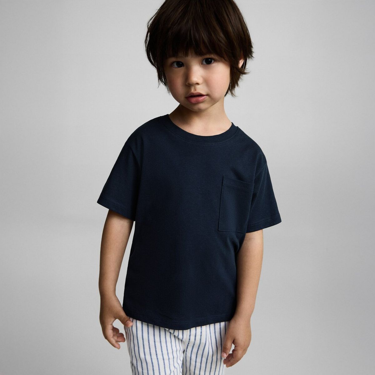 MANGO KIDS - Polera Algodón Bolsillo Bebé Niño Mango Kids