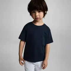 MANGO KIDS - Polera Algodón Bolsillo Algodón Bebé Niño