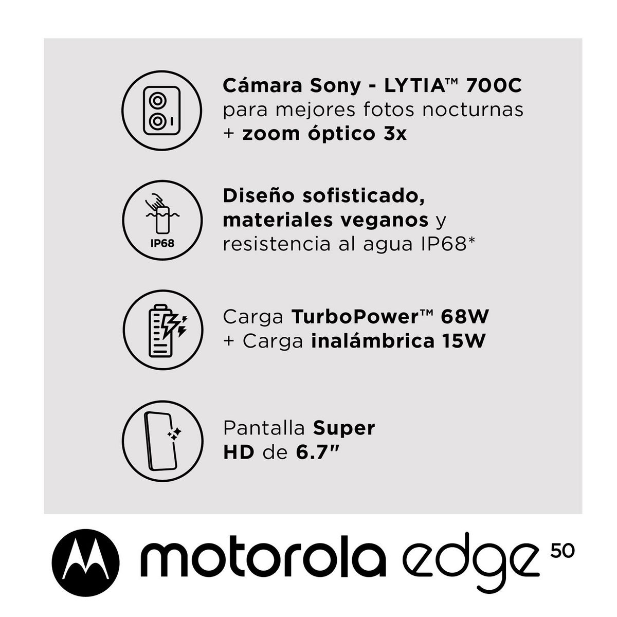 MOTOROLA - Celular Motorola Edge 50 256GB + Moto Buds+ sound by Bose