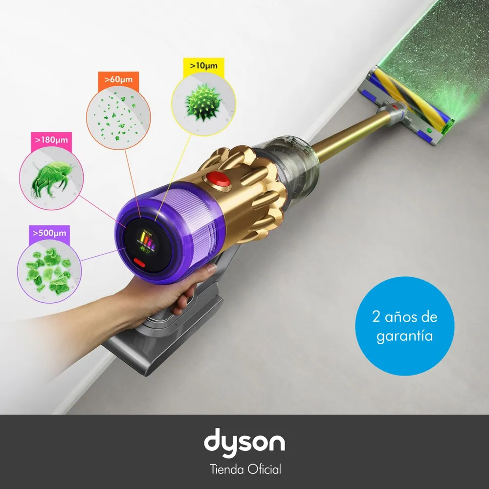 Dyson V12 Detect Slim Amarillo/Níquel, foto 3