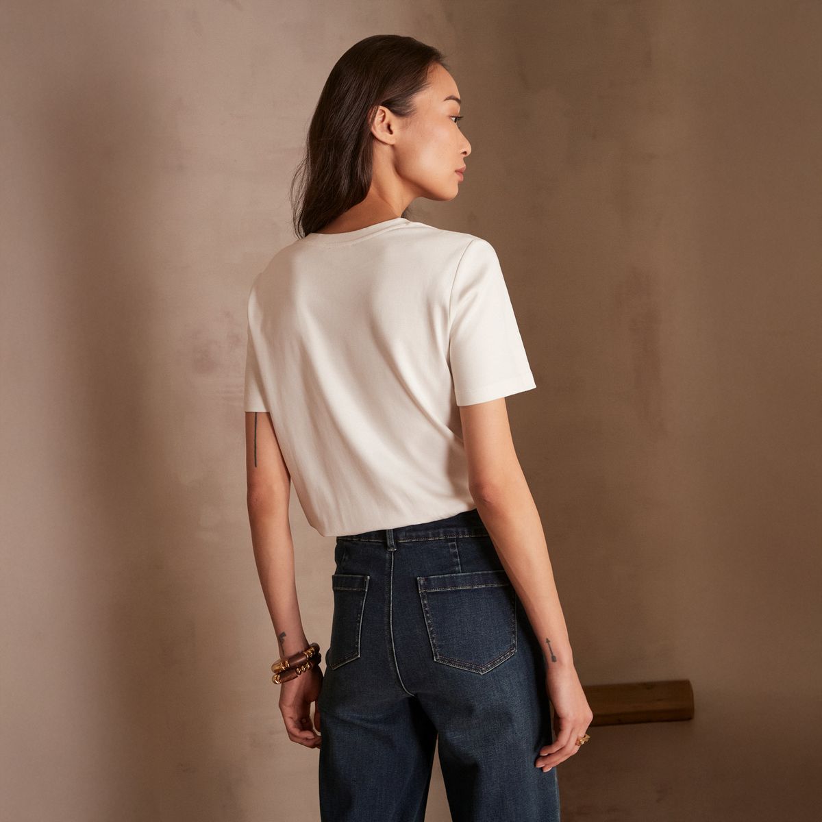 MAISON 123 - Polera Manga Corta Algodón Mujer Maison 123