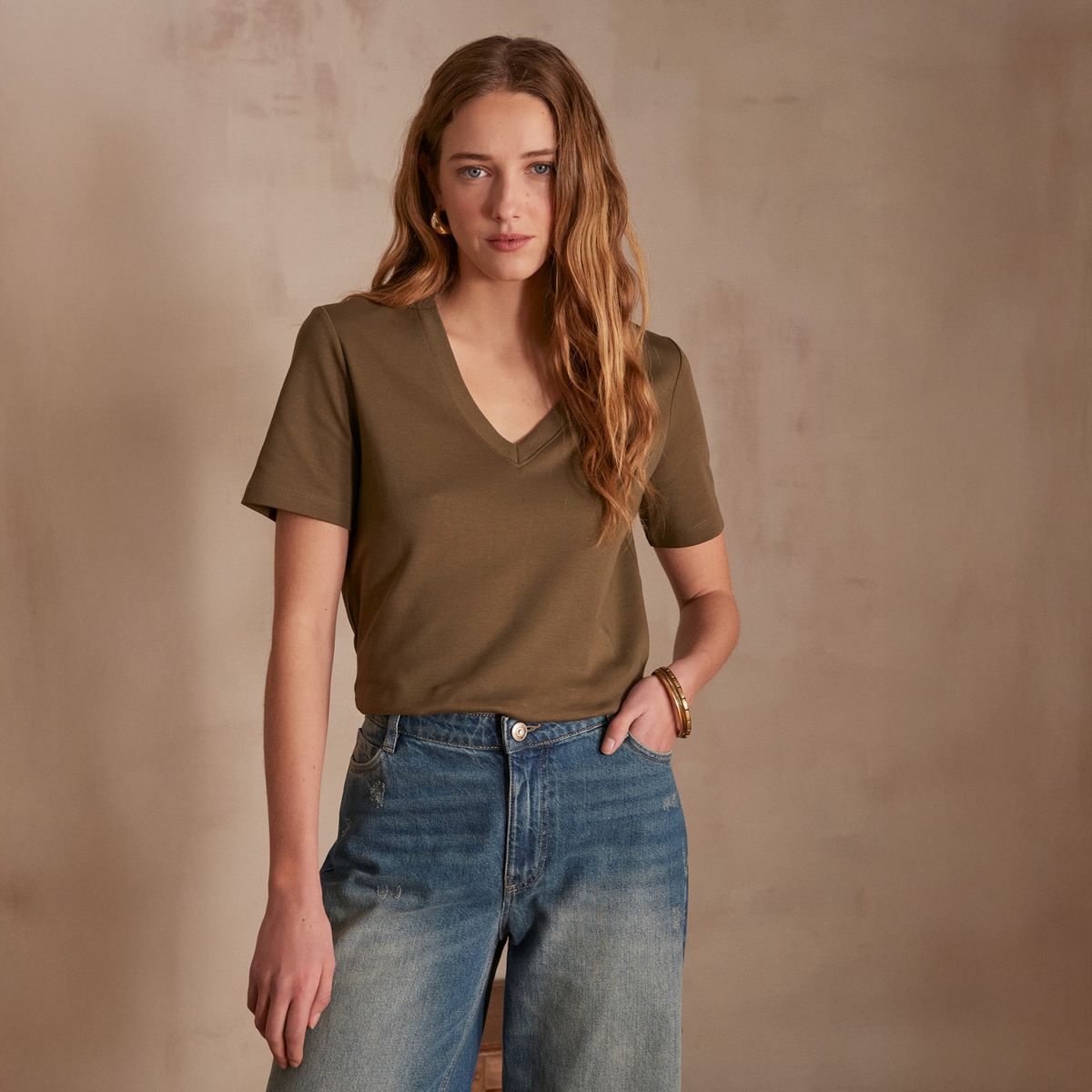 MAISON 123 - Polera Manga Corta Algodón Mujer Maison 123