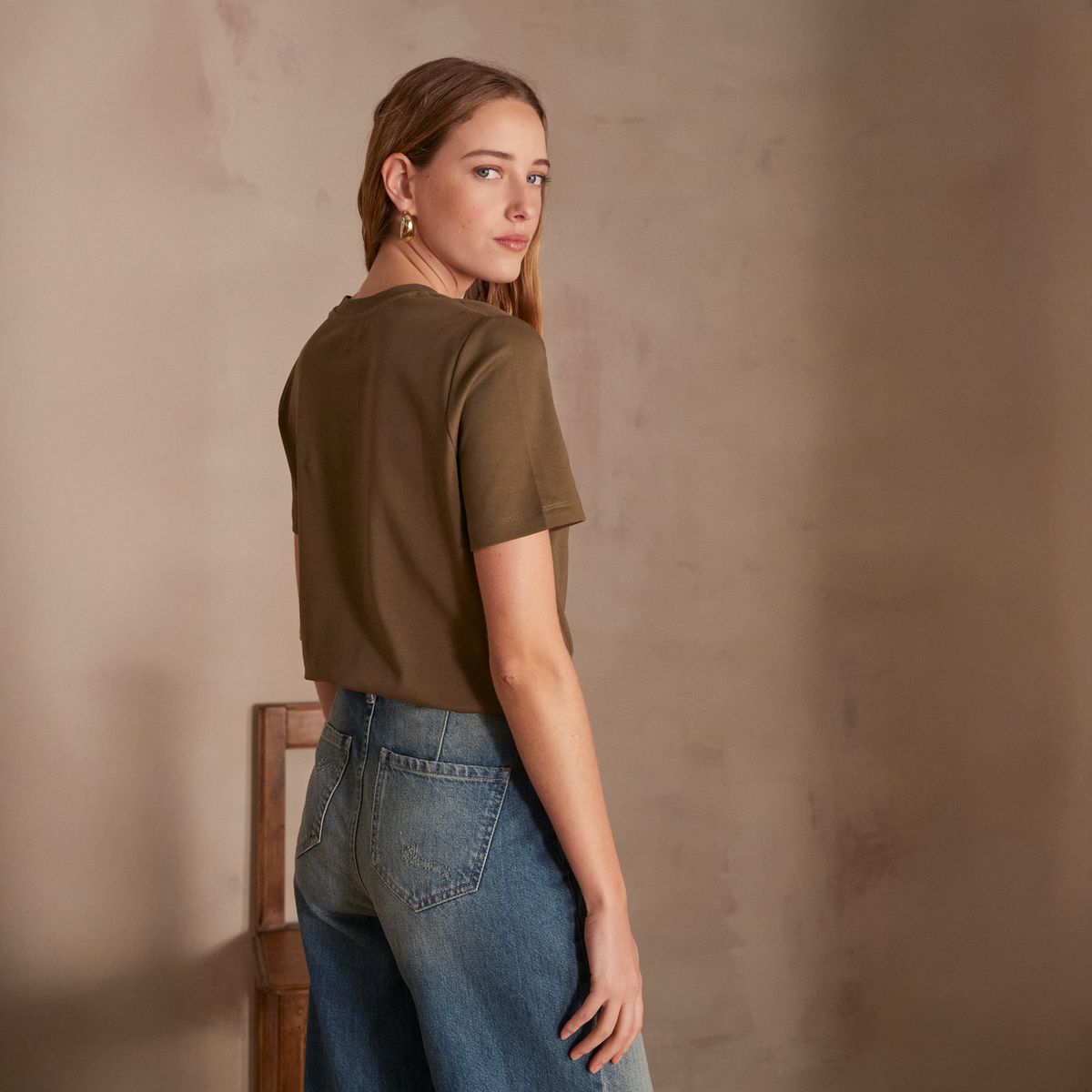 MAISON 123 - Polera Manga Corta Algodón Mujer Maison 123