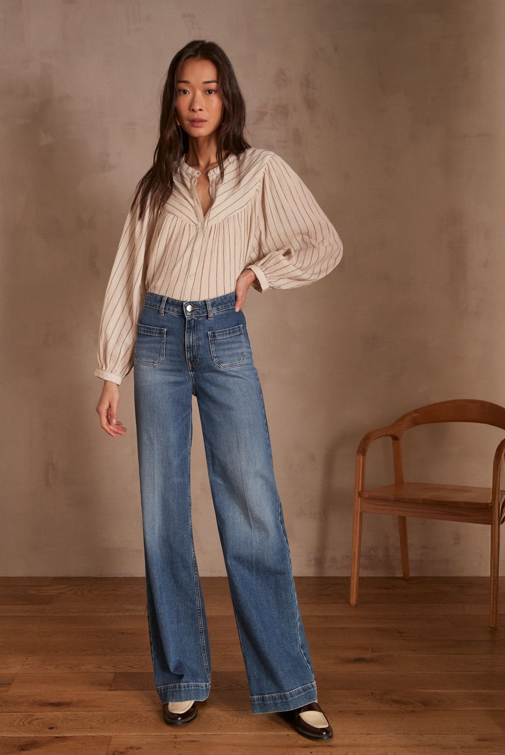 MAISON 123 - Jeans Flare Algodón Mujer Maison 123