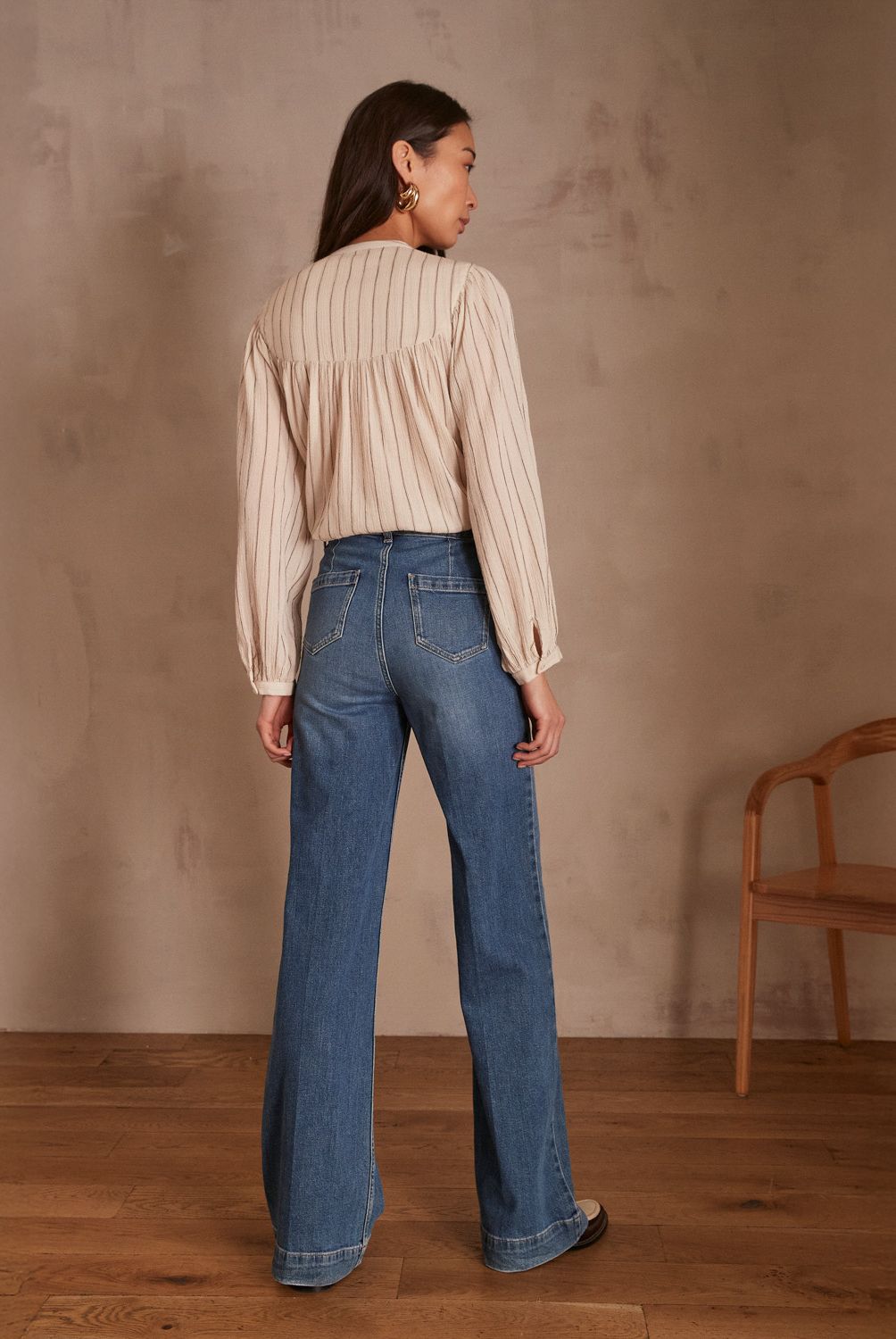 MAISON 123 - Jeans Flare Algodón Mujer Maison 123