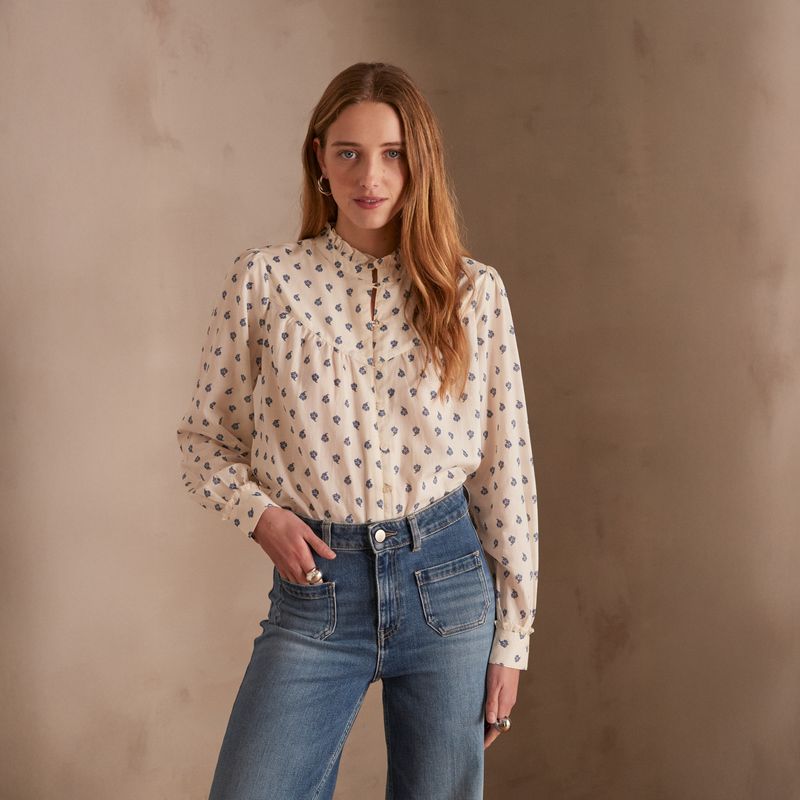 MAISON 123 - Blusa Philomene Estampada Manga Larga Mujer Maison 123