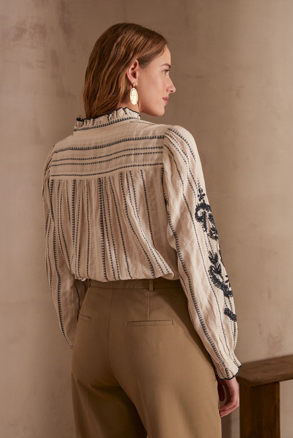 MAISON 123 - Blusa Perrine Manga Larga Algodón Mujer Maison 123